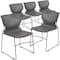 Flash Furniture Gray Plastic Stack Chair, PK5 5-RUT-438-GY-GG - alternate 9